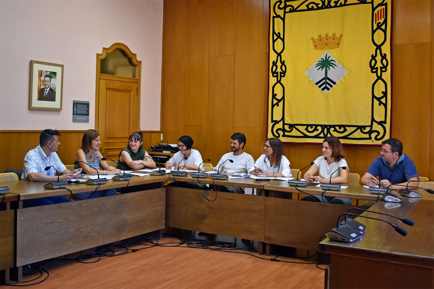 Reunió sobre l'elaboració del Pla de Salut de Súria, al saló de sessions de la Casa de la Vila.
