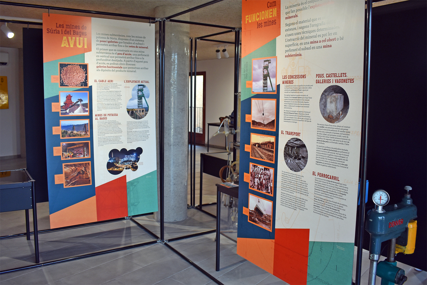 Plafons del centre d'interpretació del Museu de la Mineria de Súria.