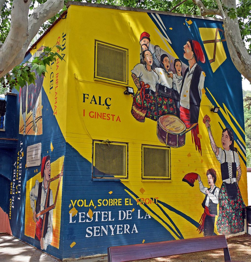 Mural de les colles caramellaires del Foment Cultural.