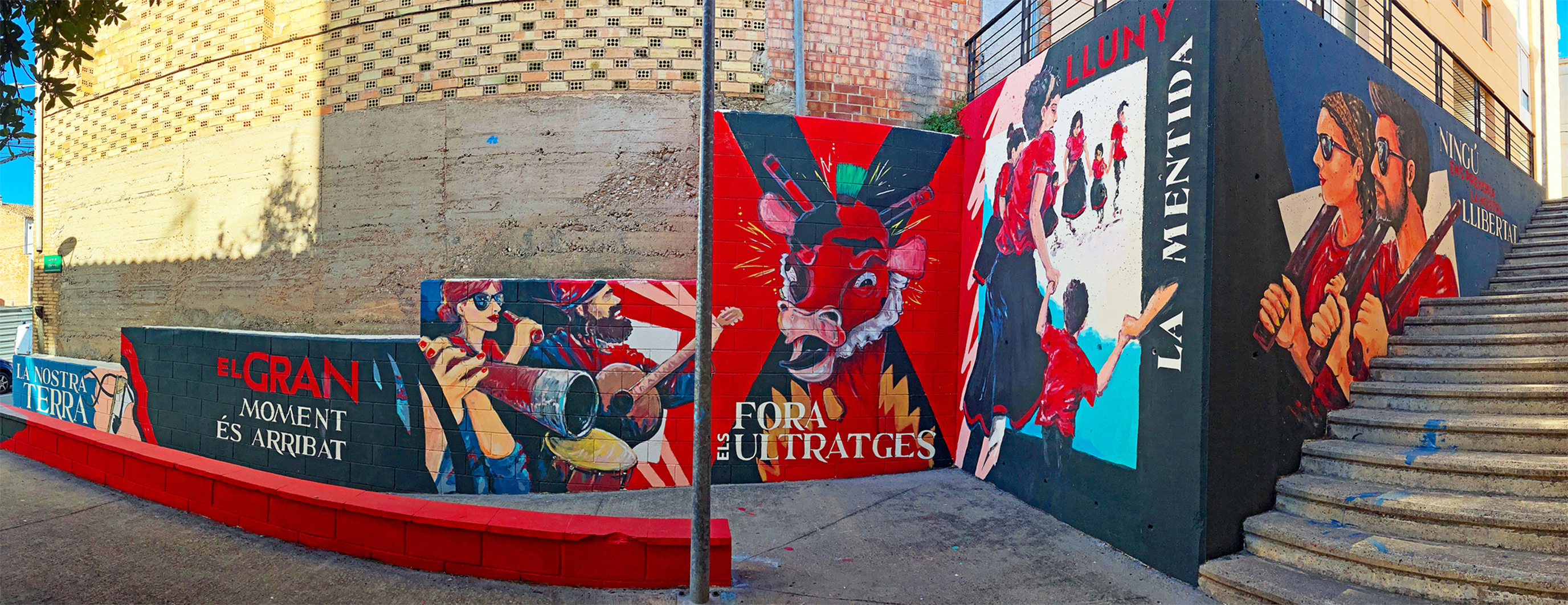 Mural de les colles caramellaires de l'Altatxu.