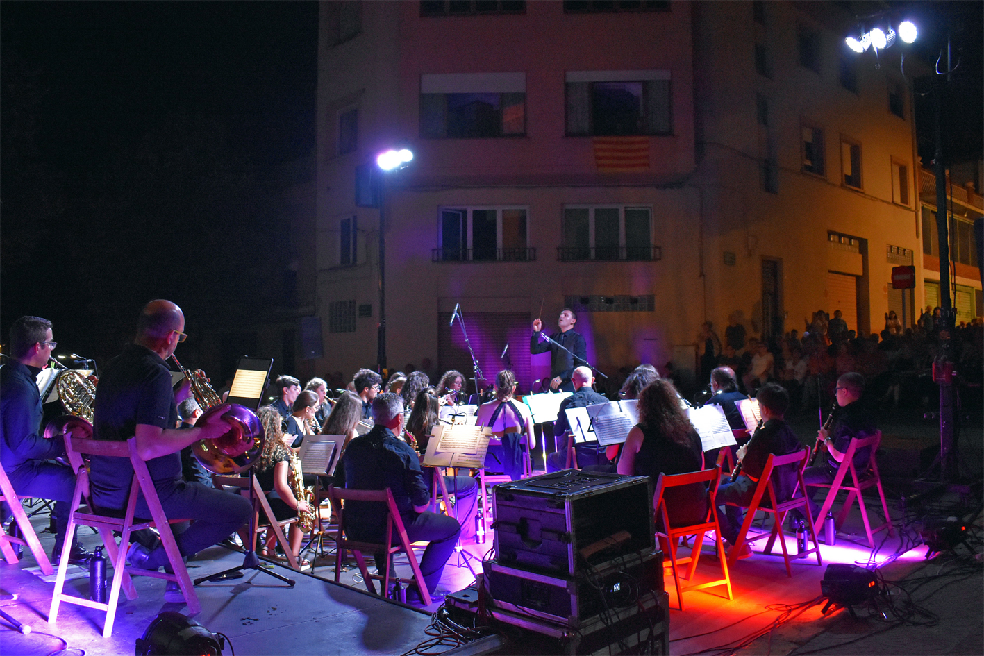 Tocades al davant de la Casa de la Vila amb la UniÃ³ Musical del Bages, dins de la Festa Major de SÃºria 2024. 
