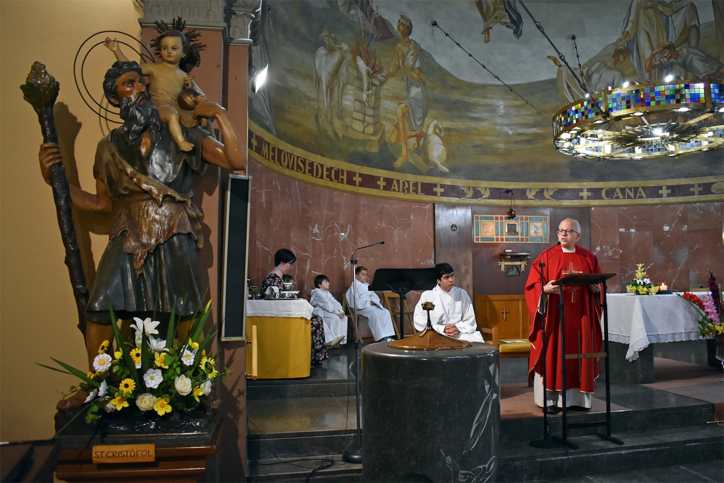 Missa solemne a lâ€™EsglÃ©sia Parroquial de Sant CristÃ²fol, dins de la Festa Major de SÃºria 2024. 