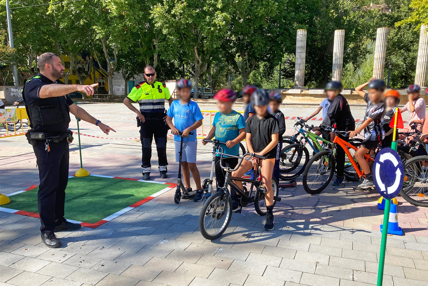 Parc Infantil de Trànsit a la plaça de Sant Joan, dins de la Setmana de la Mobilitat Sostenible i Segura.