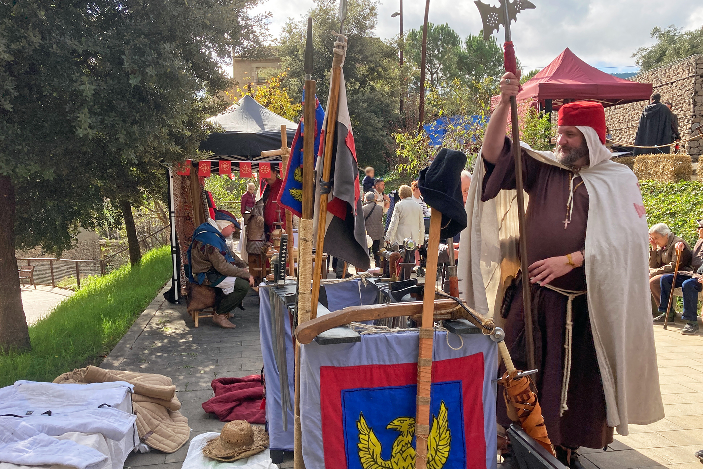 Campament de la 21a Fira Medieval dâ€™Oficis de SÃºria a lâ€™Espai Firal dels GalÃ pets.