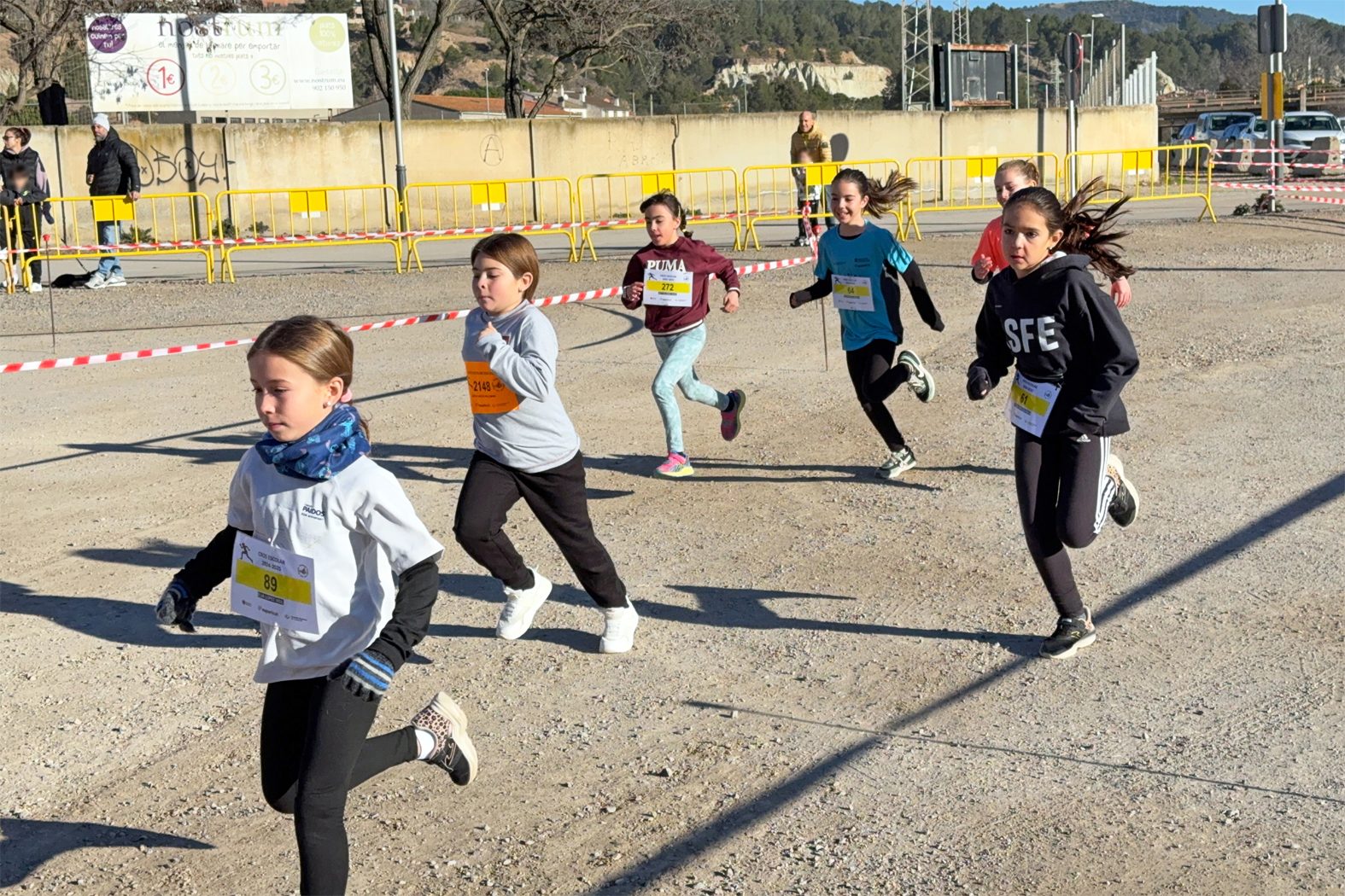 Cursa del Cros Escolar de Súria, celebrat al circuit del Rieral del Tordell.
