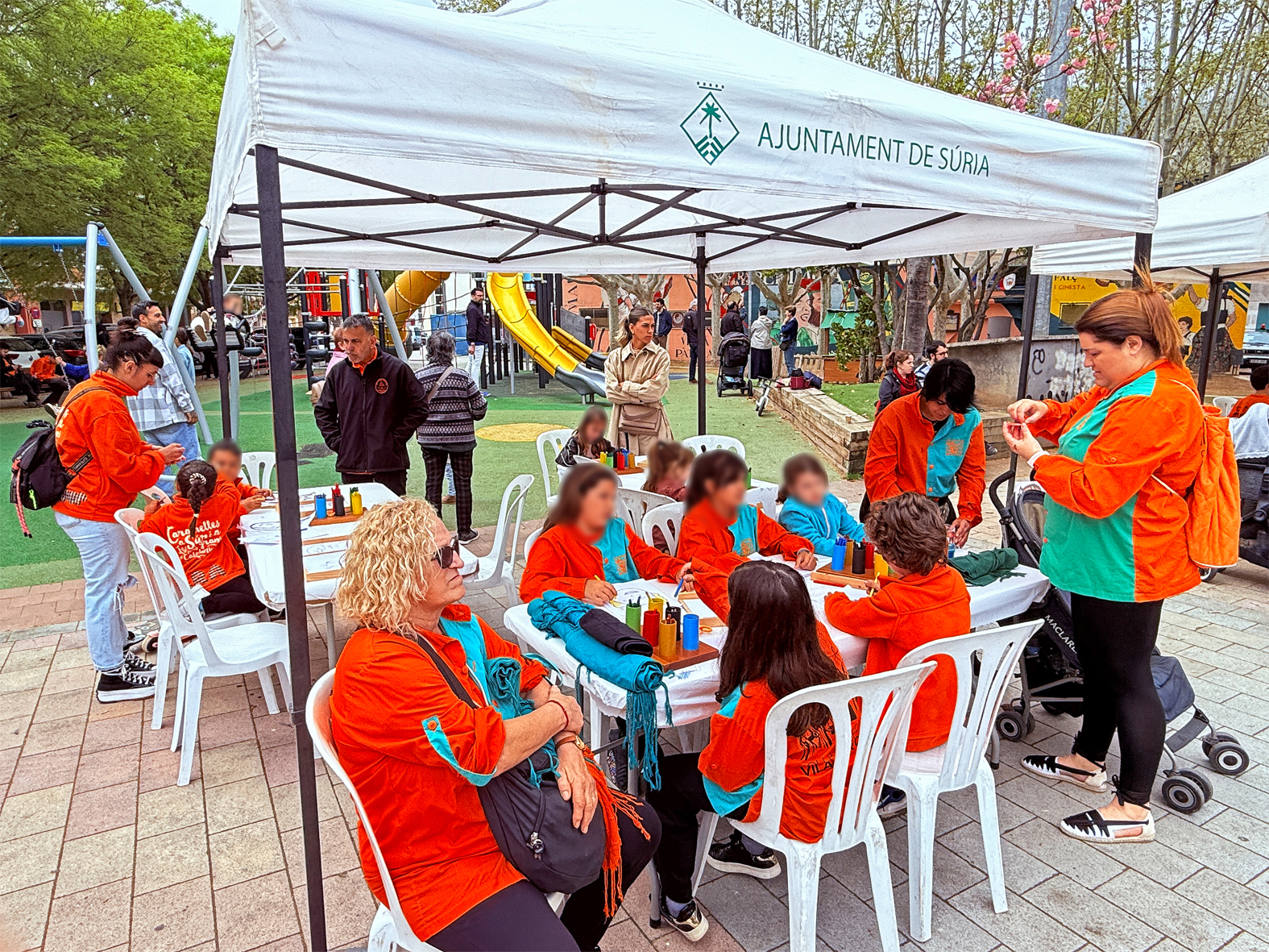 Taller infantil de la 15a Trobada Gegantera, dins de la Fira de Rams de Súria.