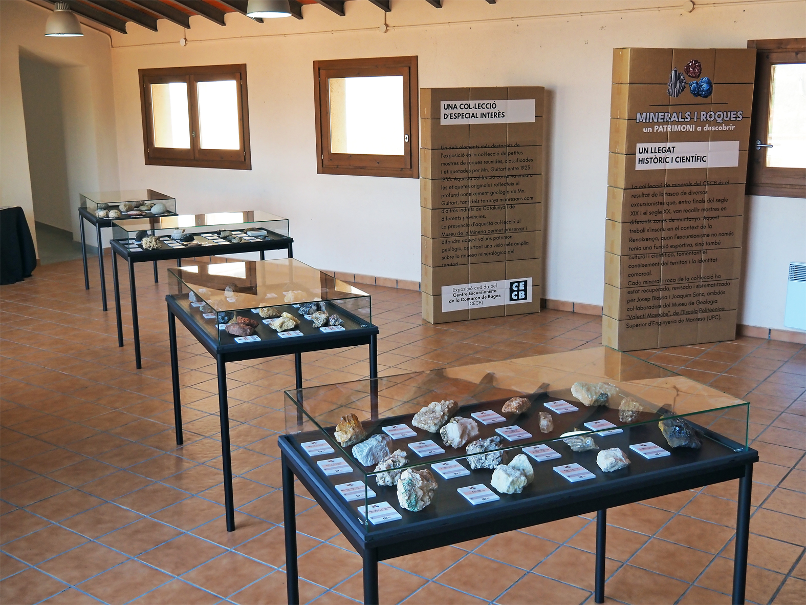 ExposiciÃ³ permanent 'Minerals i roques: un patrimoni a descobrir' al Museu de la Mineria de SÃºria.