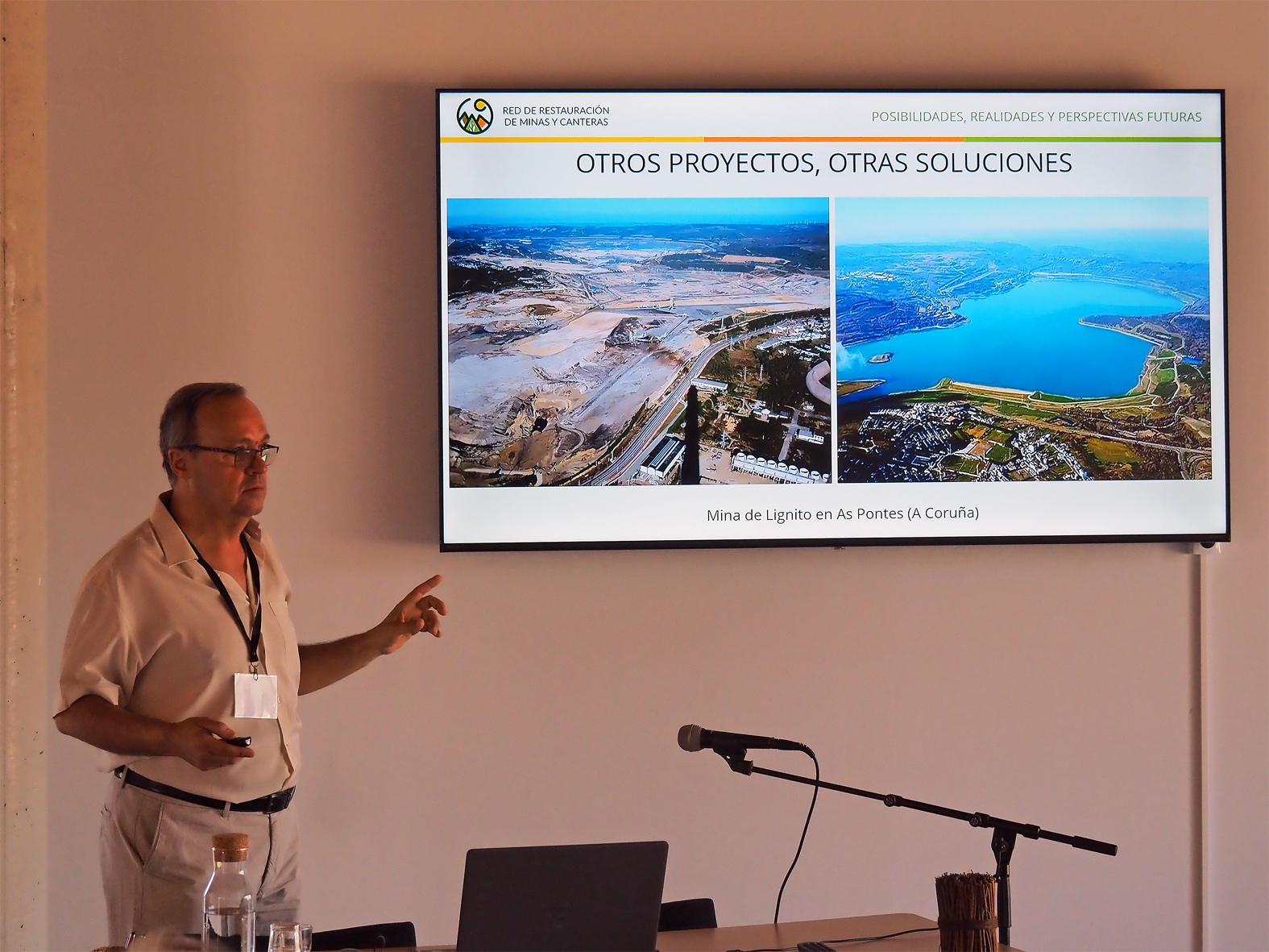 Conferència de Javier de la Villa (Red de Restauración de Minas y Canteras), dins del 6è Congrés Internacional de Geologia i Mineria Ambiental, a Súria.