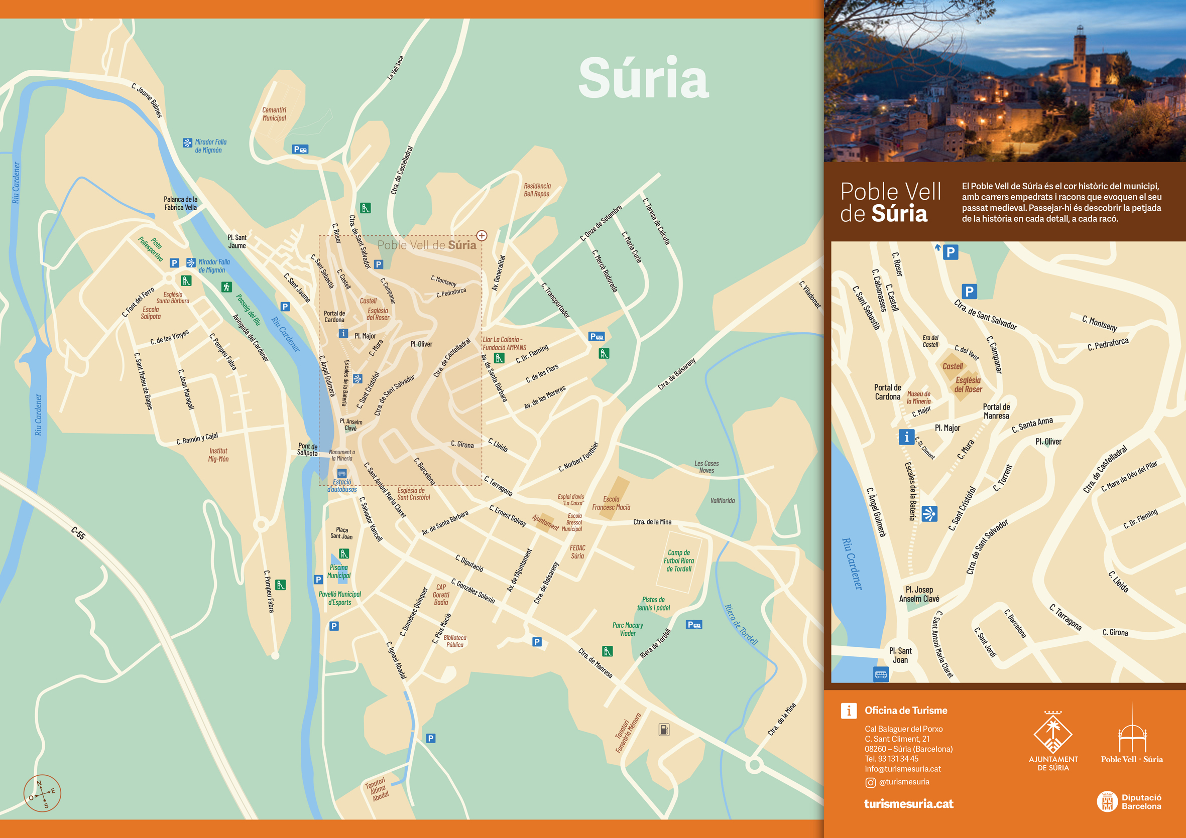 Imatge del nou mapa turístic de Súria.