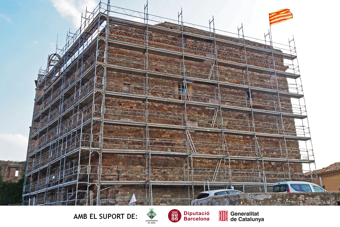 Comencen els treballs de consolidació i adequació de les façanes nord i est del Castell de Súria