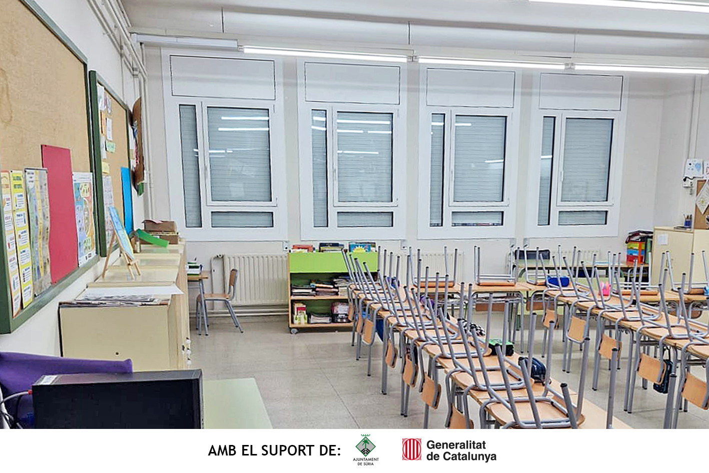L'Ajuntament millora l'eficiència energètica i la protecció climàtica als centres escolars públics de preescolar, primària i adults
