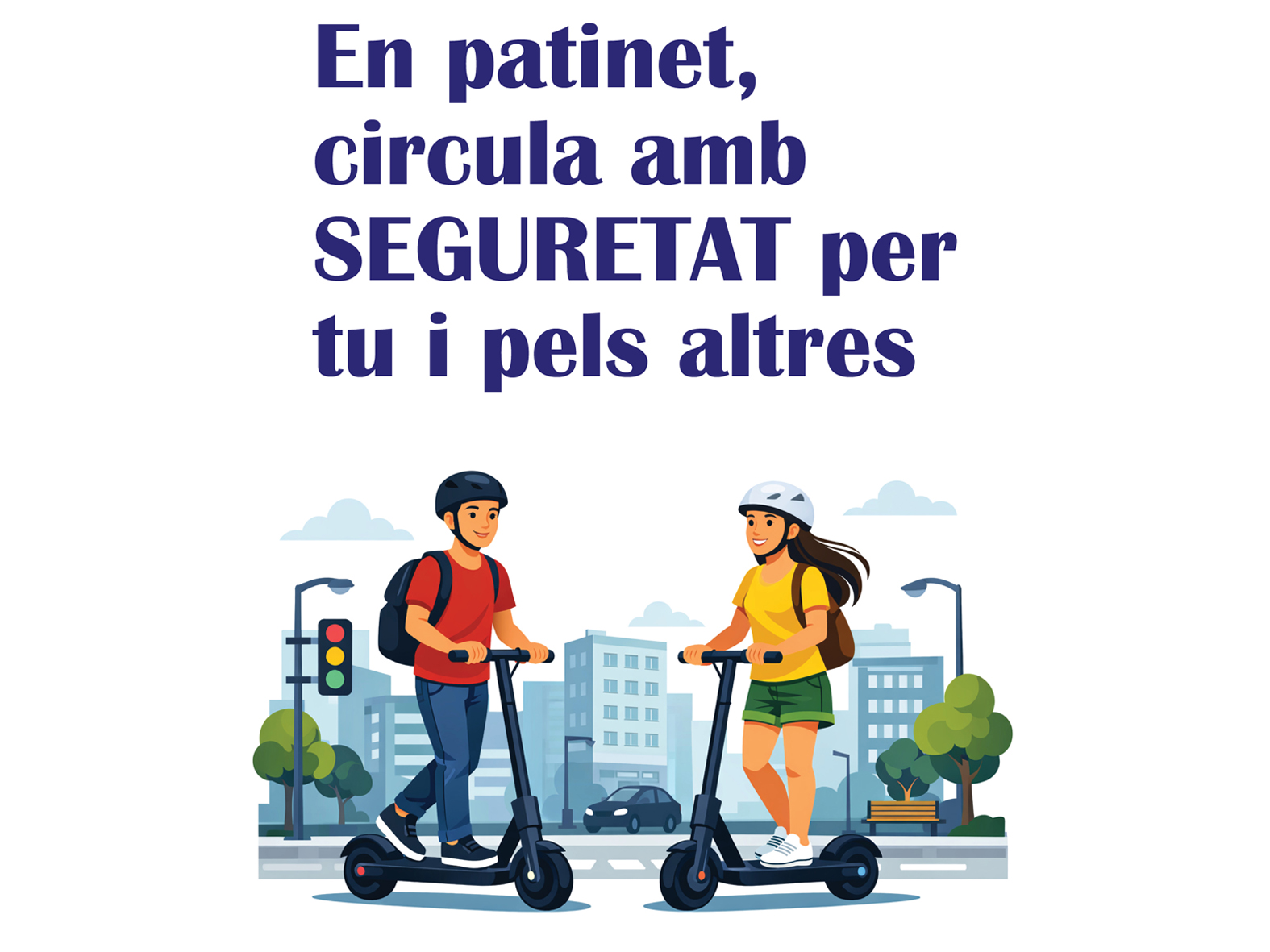 L'Ajuntament promou una campanya per la seguretat i el compliment de les normes de trànsit en l'ús dels patinets