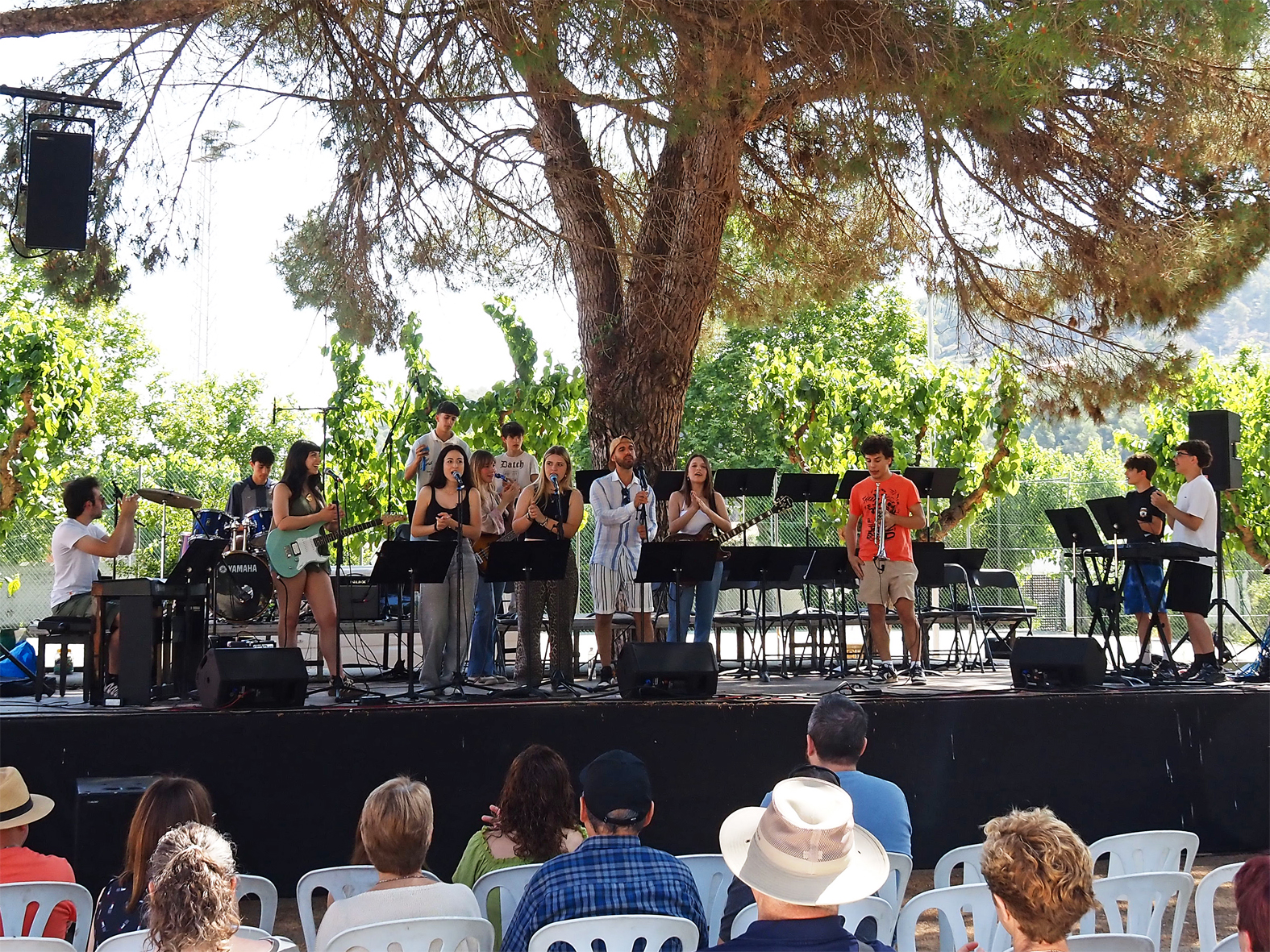Actuaci&oacute; de Collettivo Orbita Libera (It&agrave;lia) durant la matinal de cloenda del Festival Festeig al Passeig Jazz Band, al Parc Municipal Macary i Viader.