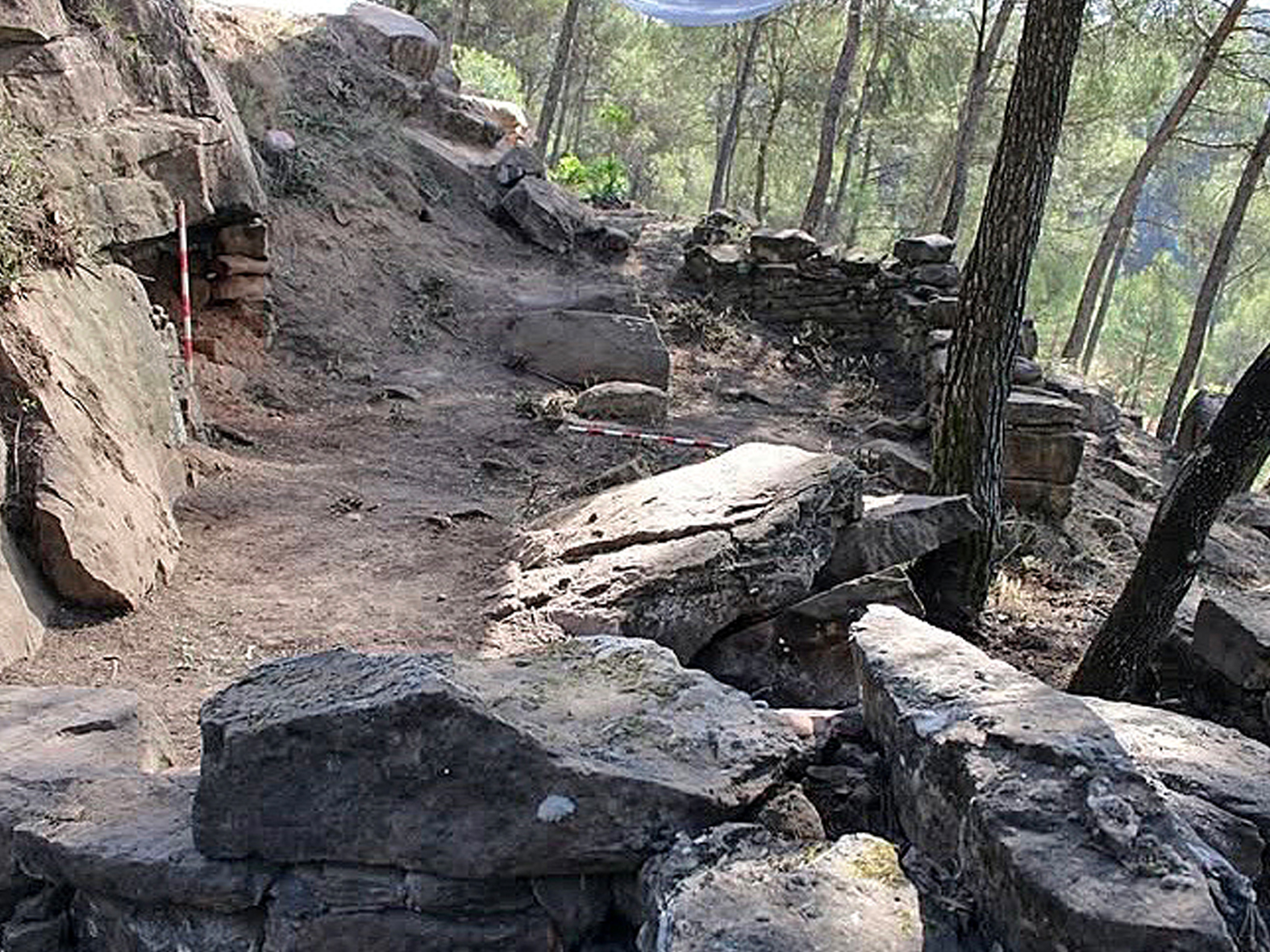 Jaciment del mas medieval La Miranda, durant la Campanya d'Excavacions Arqueol&ograve;giques.