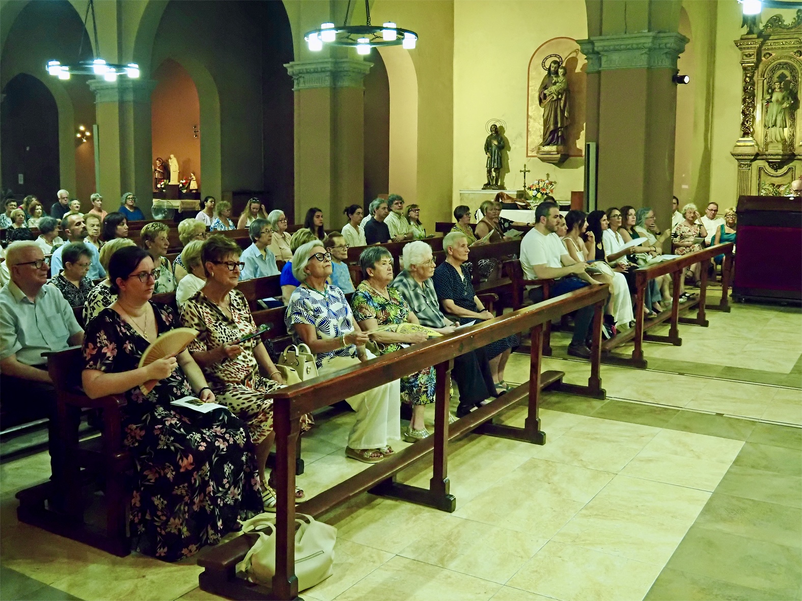 Imatge de la Missa Solemne de Sant Crist&ograve;fol, dins de la Festa Major de S&uacute;ria.