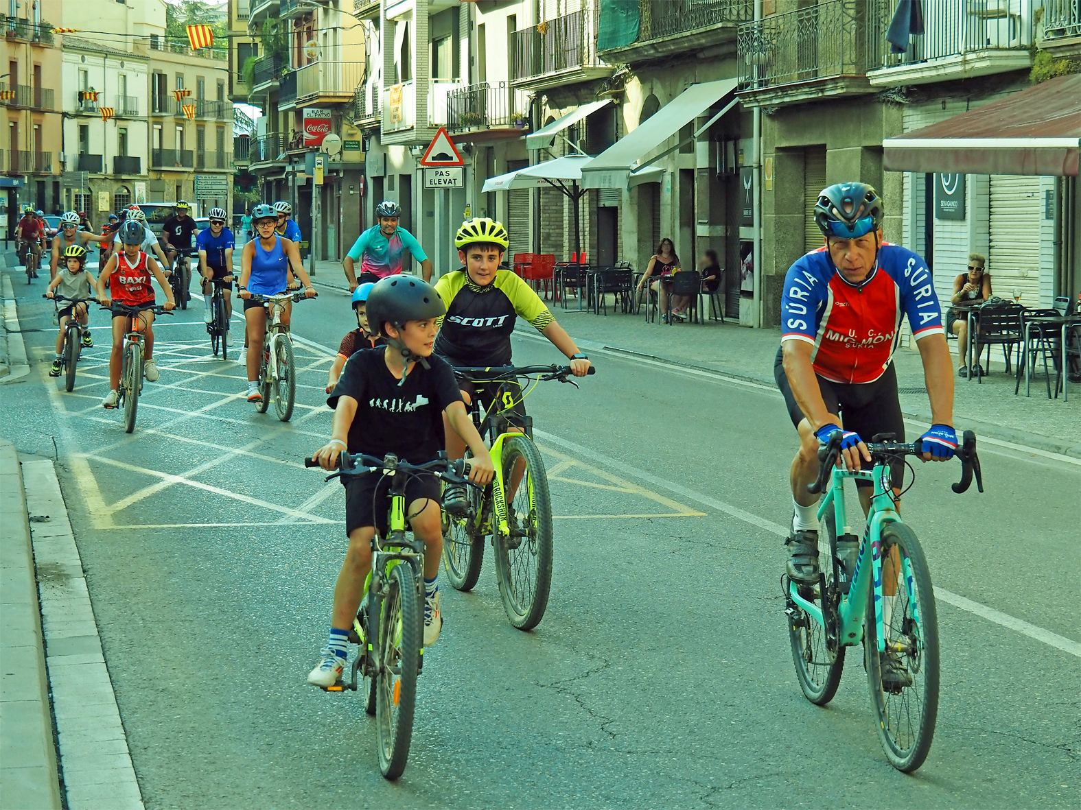 Pedalada popular de la Uni&oacute; Ciclista Mig-M&oacute;n, dins de la Festa Major de S&uacute;ria.