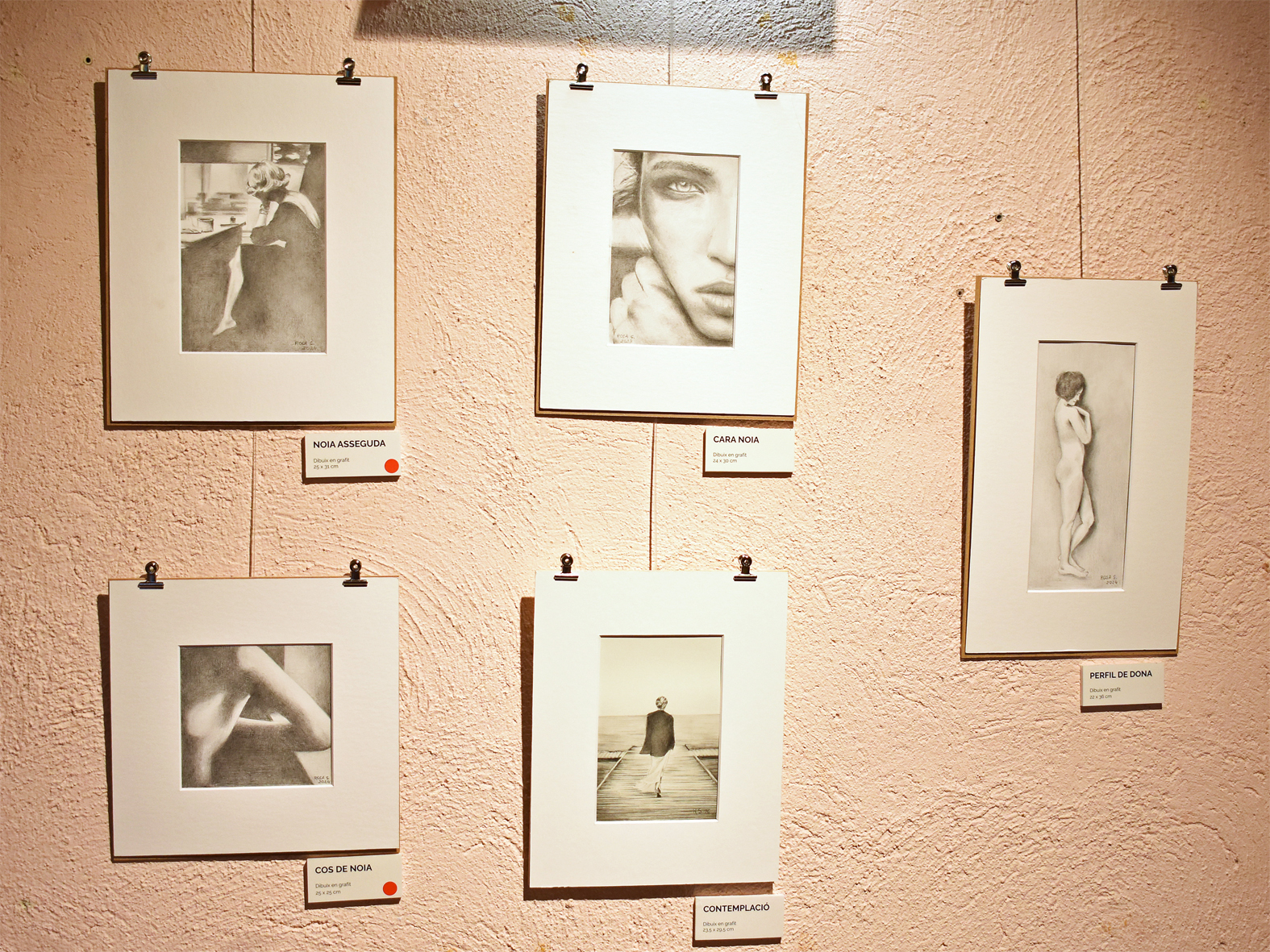 Obres de l'artista surienca Rosa Santamaria en l'exposici&oacute; 'Diversitat' a Cal Balaguer del Porxo.