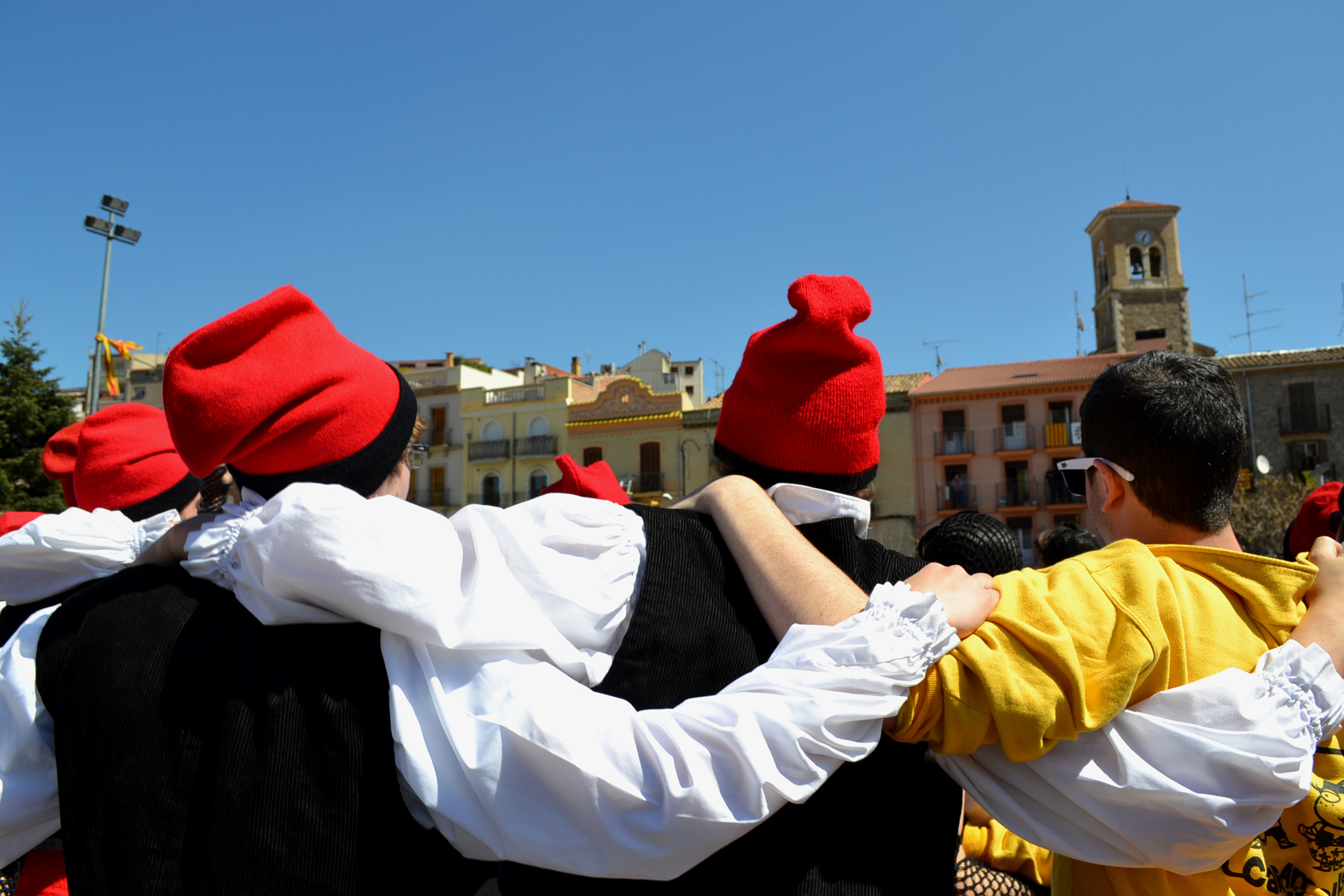 Grup de caramellaires a la plaÃ§a de Sant Joan - Abril de 2012.