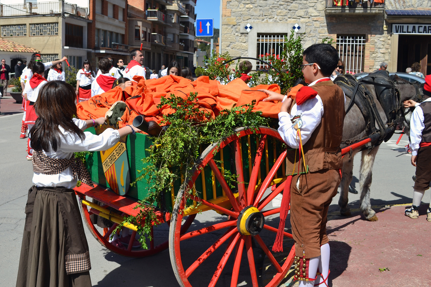 Carro de la colla del Tro Gros al barri El Rastells - MarÃ§ de 2013.