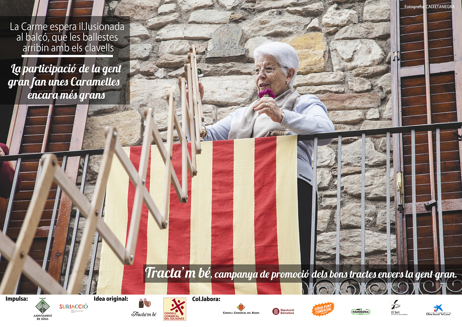 Nou cartell de la campanya 'Tracta'm bÃ©' amb una imatge de les Caramelles de SÃºria - Abril de 2017.