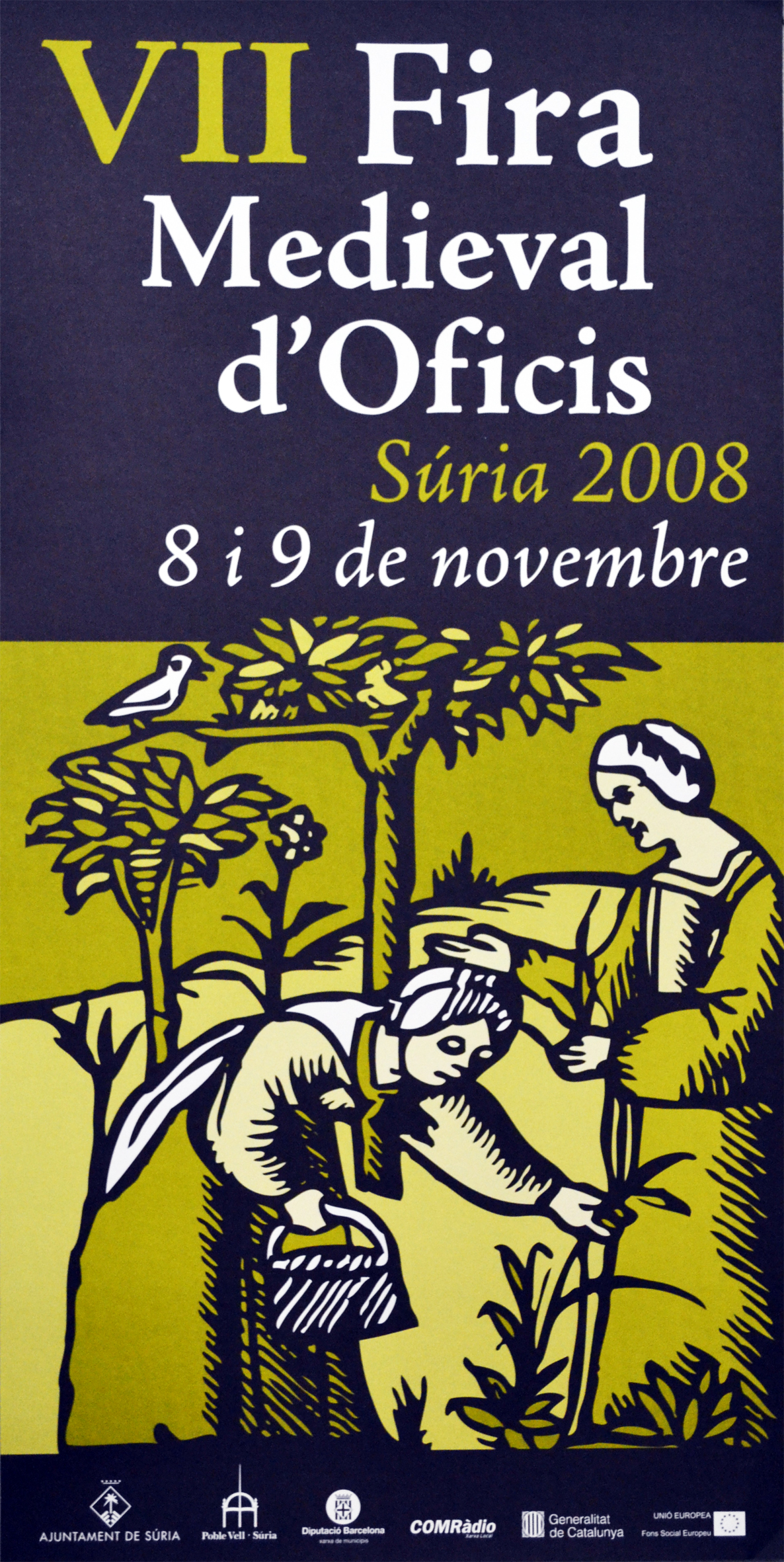 Any 2008 - Cartell de la 7a Fira Medieval d'Oficis de SÃºria.