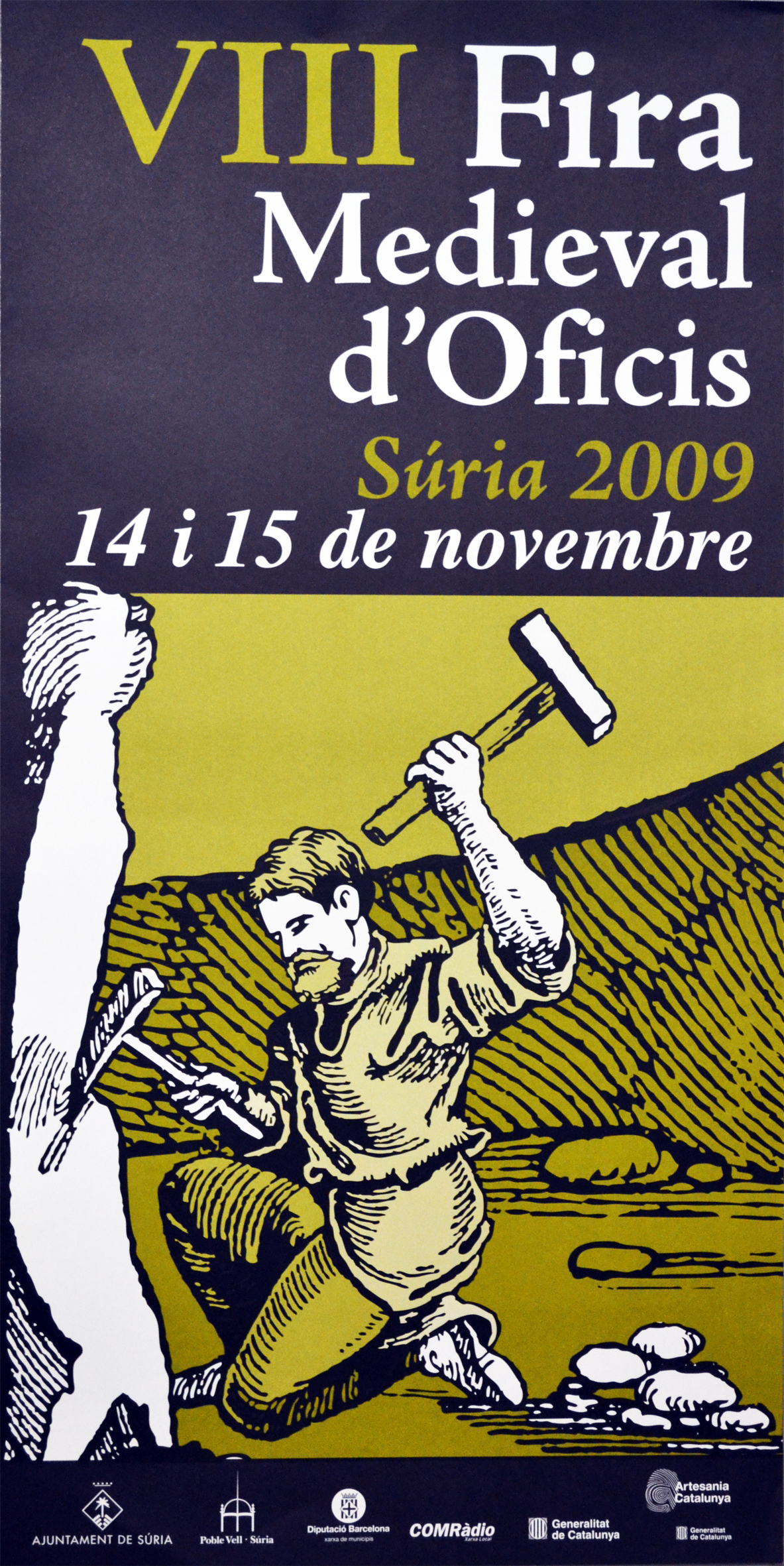 Any 2009 - Cartell de la 8a Fira Medieval d'Oficis de SÃºria.