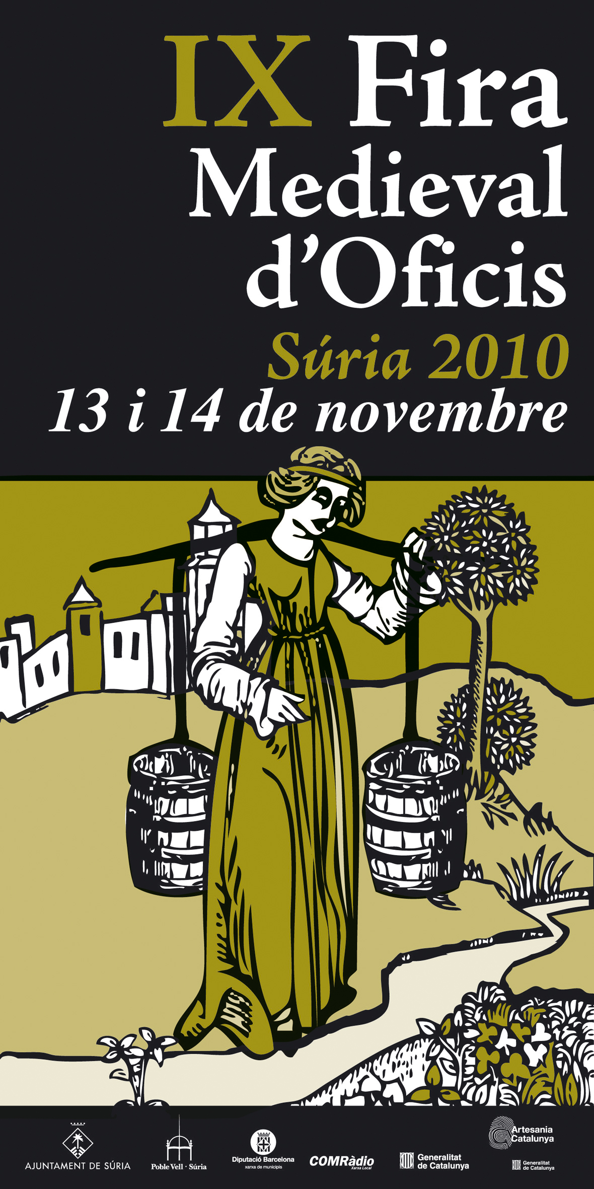 Any 2010 - Cartell de la 9a Fira Medieval d'Oficis de SÃºria.