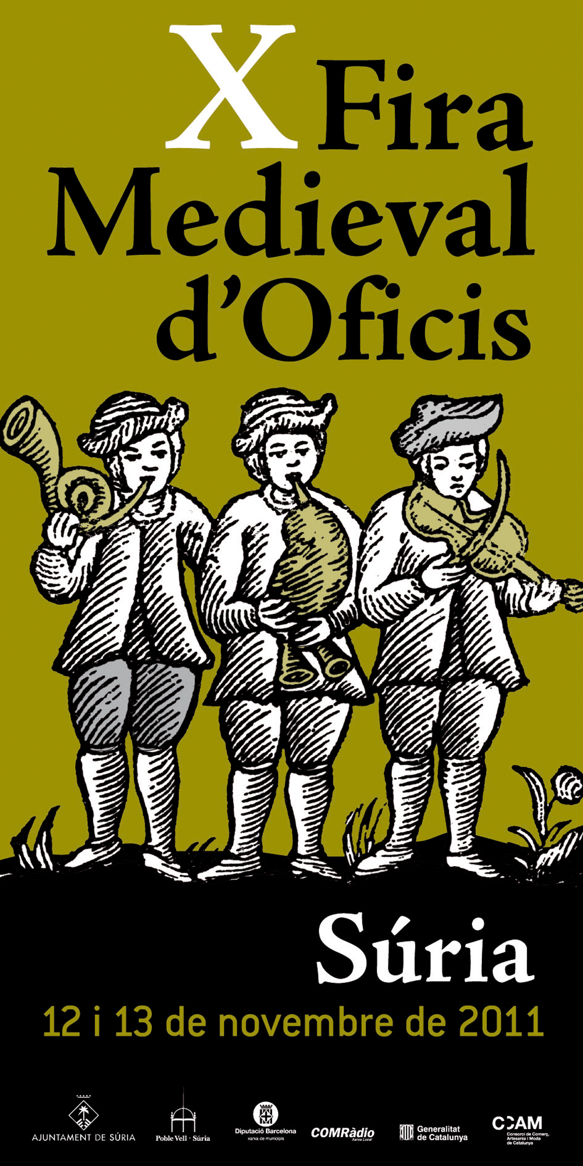Any 2011 - Cartell de la 10a Fira Medieval d'Oficis de SÃºria.