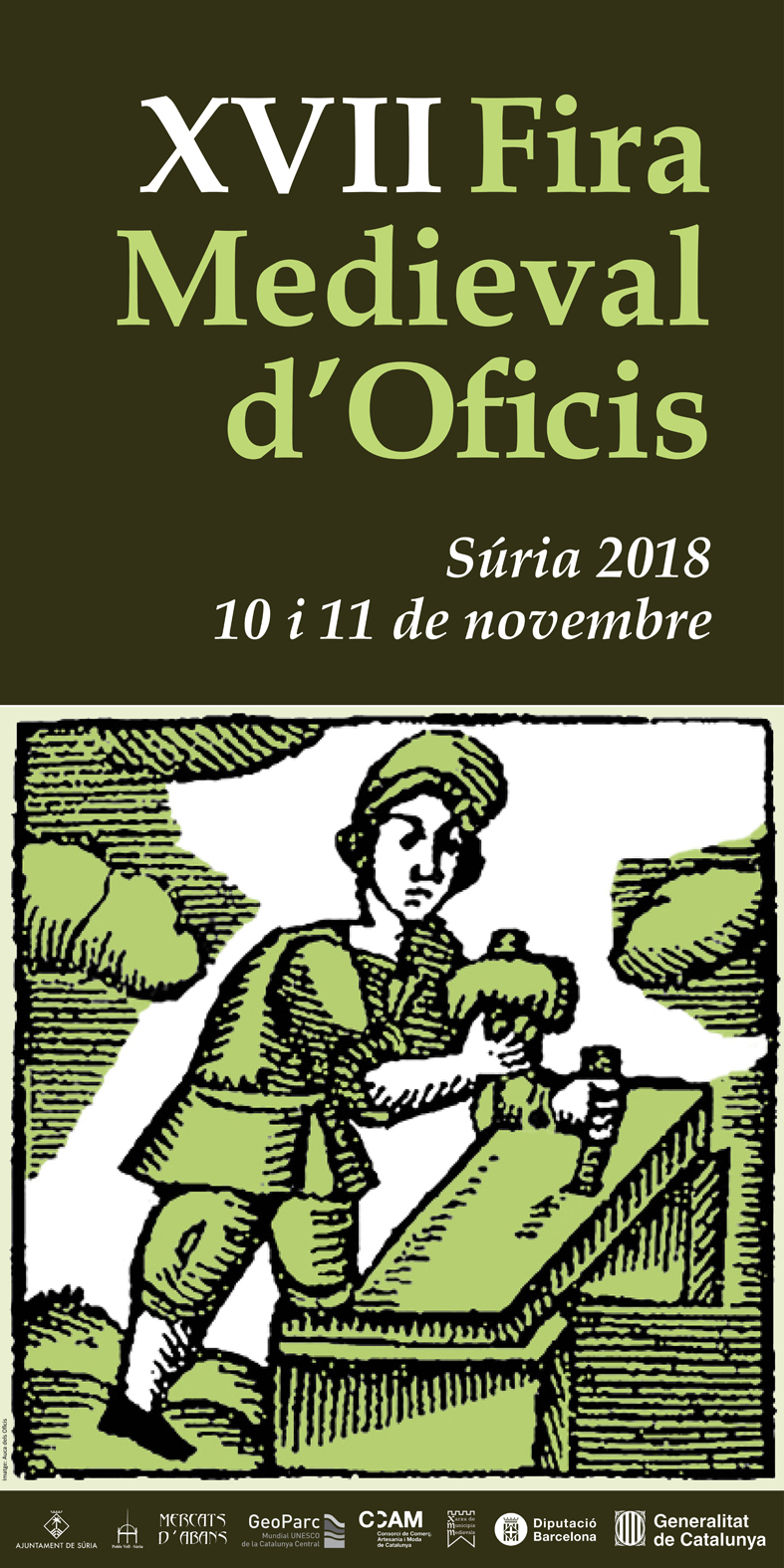 Any 2018 - Cartell de la 17a Fira Medieval d'Oficis de SÃºria.