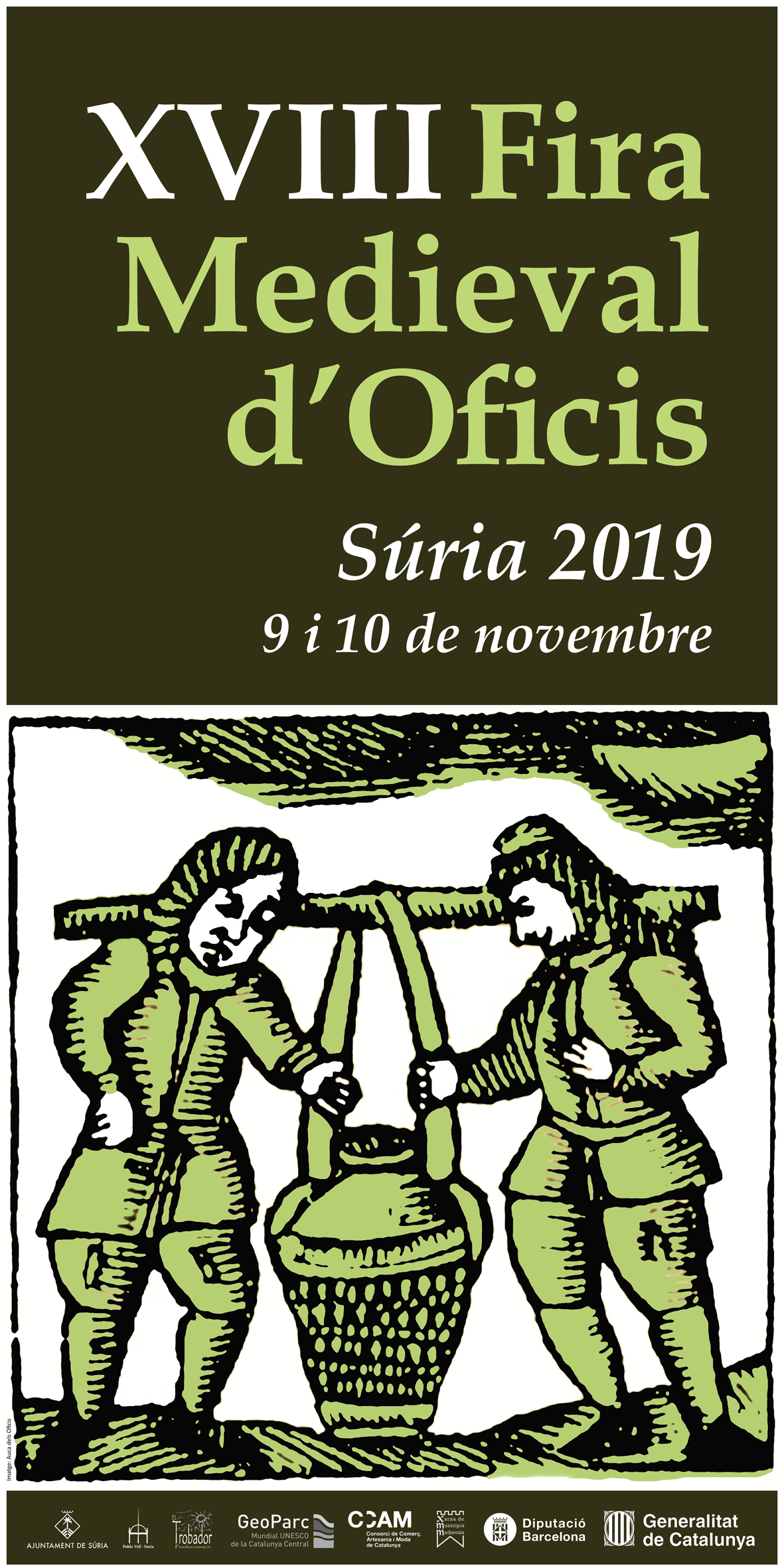 Any 2019 - Cartell de la 18a Fira Medieval d'Oficis de SÃºria.