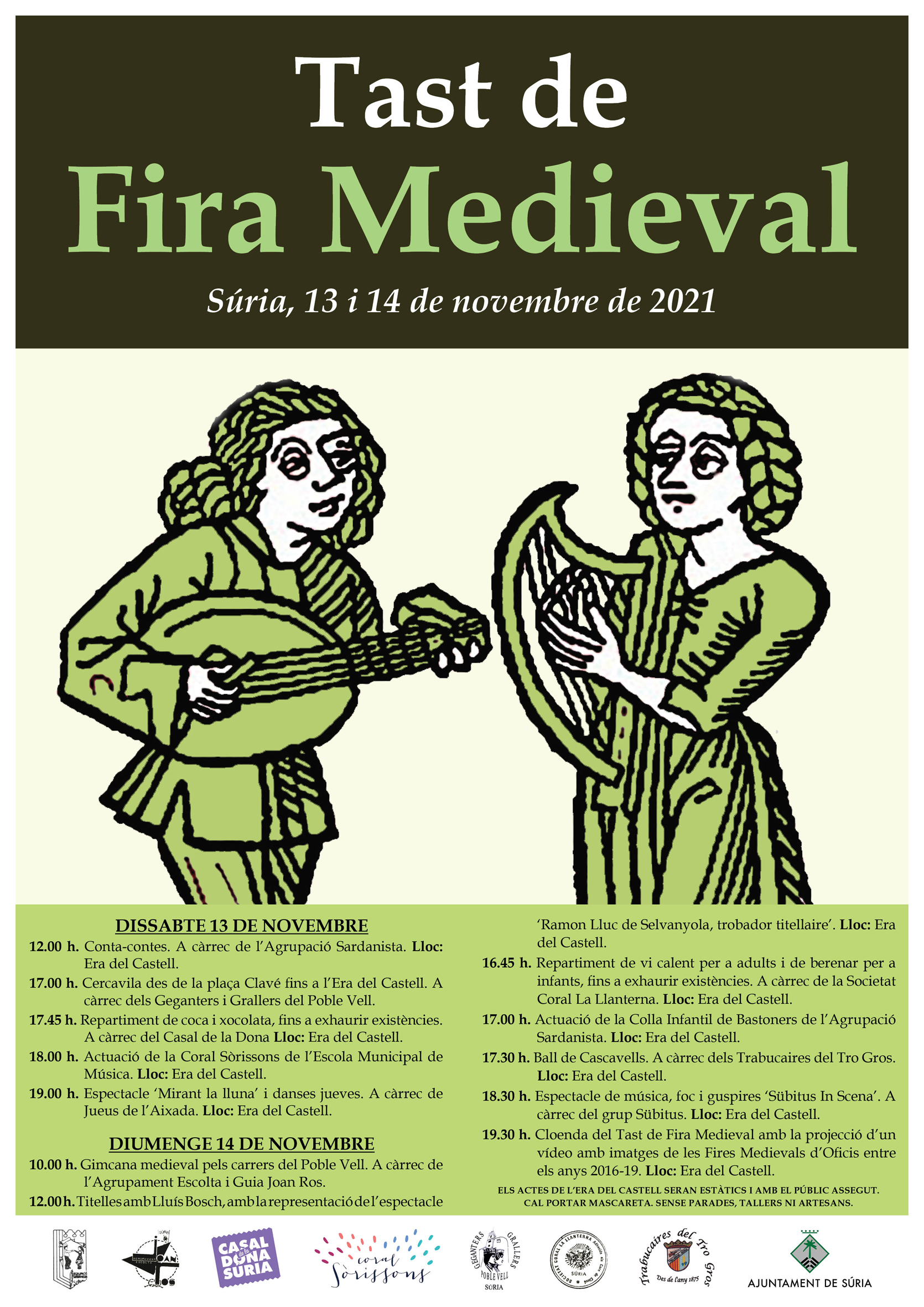 Any 2021 - Cartell del Tast de Fira Medieval (versiÃ³ reduÃ¯da de la Fira per l'aplicaciÃ³ de les mesures anti-covid per a la celebraciÃ³ d'actes pÃºblics).