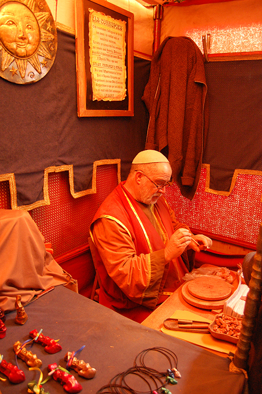 Personatge de la 7a Fira Medieval d'Oficis - Novembre de 2008.