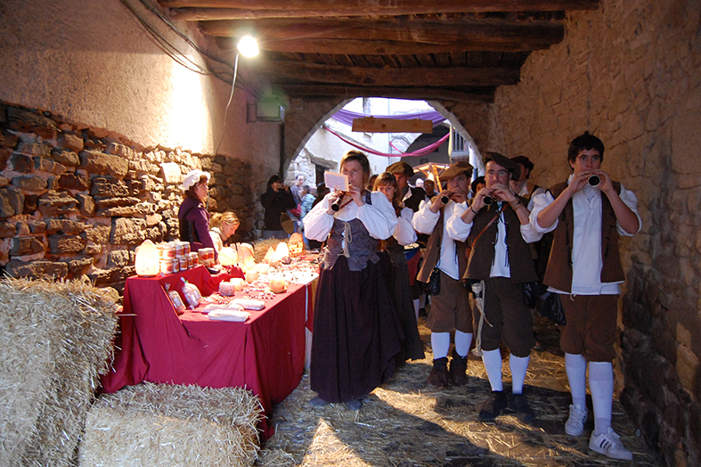 ActuaciÃ³ dels Grallers del Poble Vell durant la 8a Fira Medieval d'Oficis de SÃºria - Novembre de 2009.