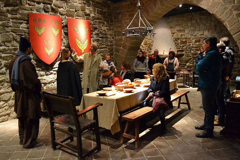 Visita guiada al Castell, dins de la 16a Fira Medieval d'Oficis al Poble Vell de SÃºria - Novembre de 2017.