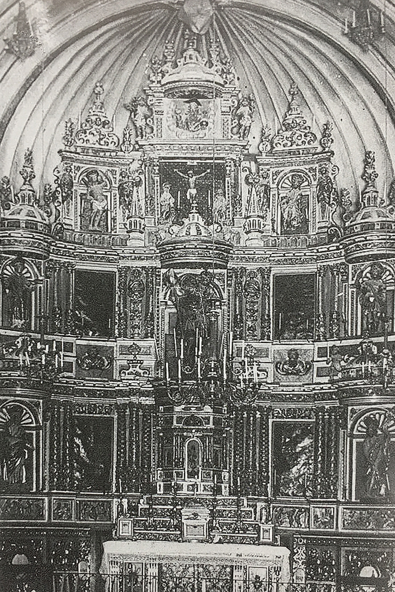 Imatge del retaule de l'EsglÃ©sia del Roser, dedicat a Sant CristÃ²fol, que va ser destruÃ¯t en els primers dies de la guerra civil (foto publicada en el llibre 'SÃºria ahir i avui' de Josep Massana i Portella).