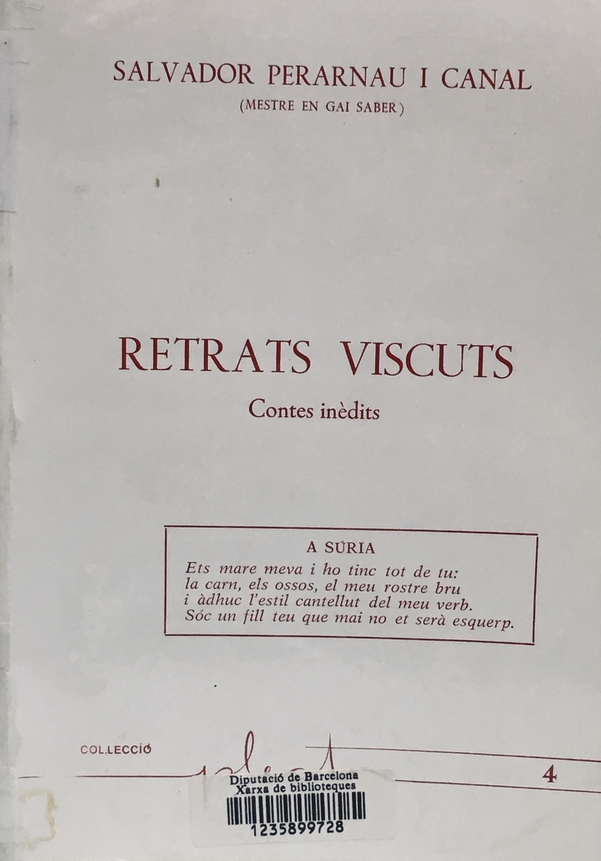 Any 1976 - Portada de 'Retrats viscuts'.