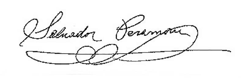 Signatura de Salvador Perarnau. Font: revista El SalÃ­.