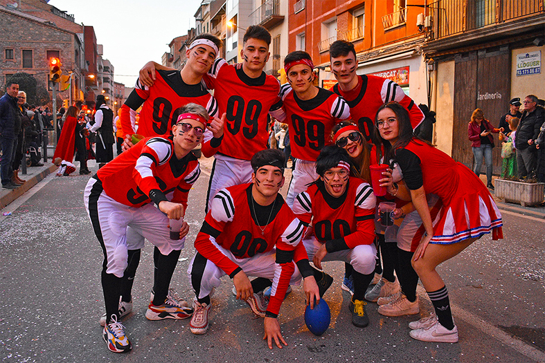 Participants en la rua del Carnestoltes de SÃºria 2020.