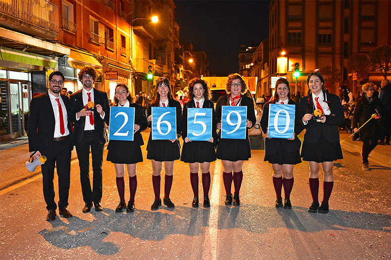 Participants en la rua del Carnestoltes de SÃºria 2020.