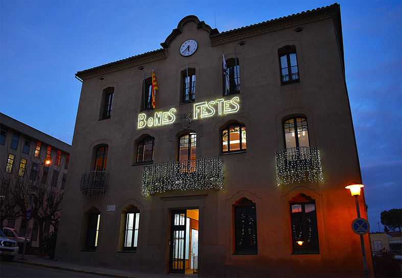 Il·luminació nadalenca a la Casa de la Vila.