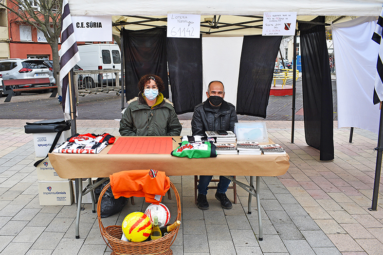 Parada del Centre d'Esports a la Fira d’Entitats i Fira de Nadal de Súria.