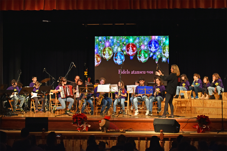 Concert de Nadal de l'Escola Municipal de MÃºsica a la sala d'actes de la ResidÃ¨ncia Bell RepÃ²s.
