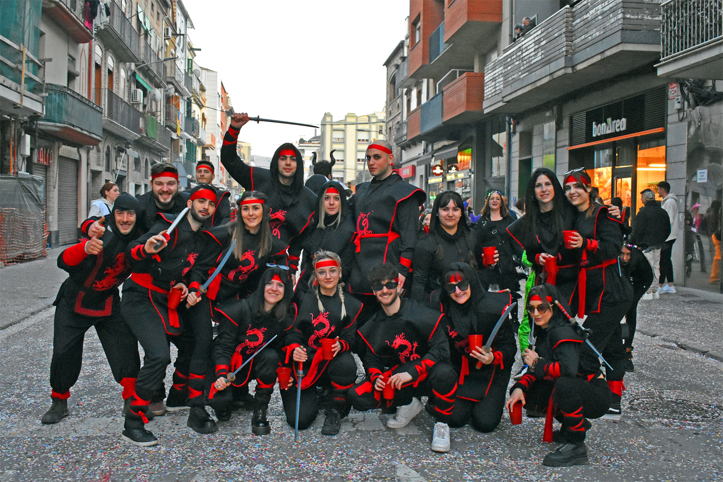 Participants en la rua del Carnestoltes de SÃºria.
