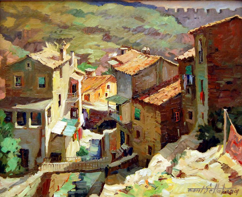 Obra guanyadora del Concurs de Pintura RÃ pida de SÃºria 1971 - Autor: Josep Font i Sellabona (Vic).