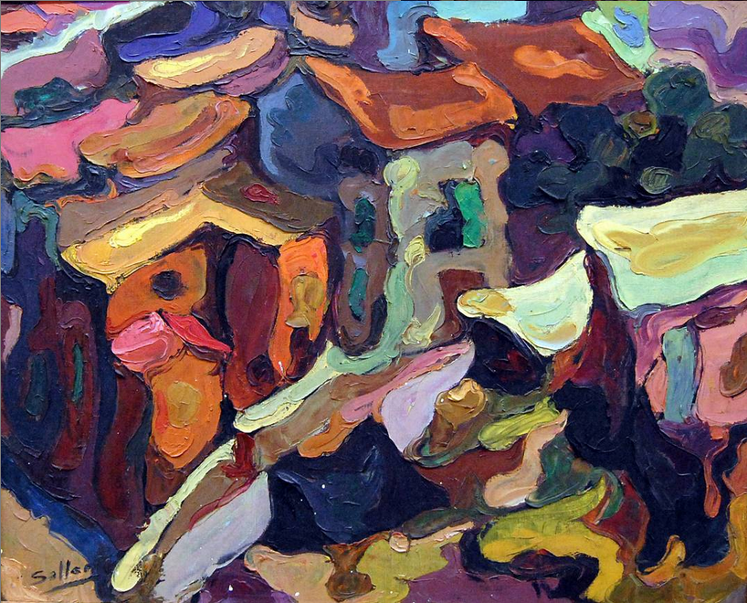Obra guanyadora del Concurs de Pintura RÃ pida de SÃºria 1973 - Autor: Joan Sallent i Tatjer (Manresa).