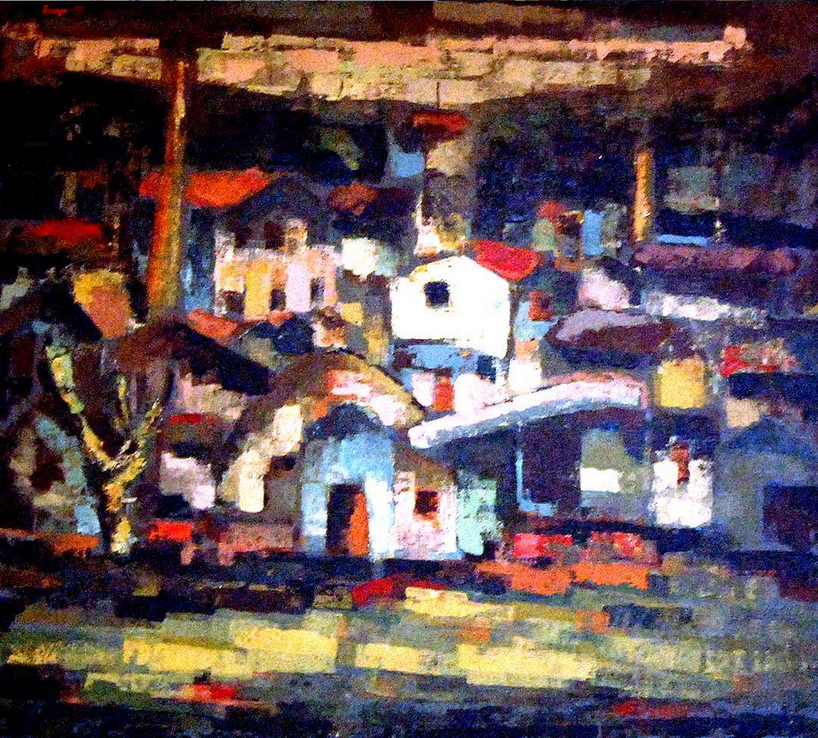 Obra guanyadora del Concurs de Pintura RÃ pida de SÃºria 1977 - Autor: ValentÃ­ Lanza i MartÃ­nez (Manresa).