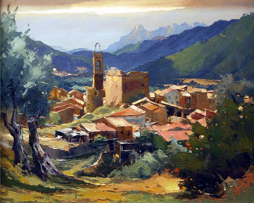 Obra guanyadora del Concurs de Pintura RÃ pida de SÃºria 1979 - Autor: Joan Vila i Arimany (Barcelona).