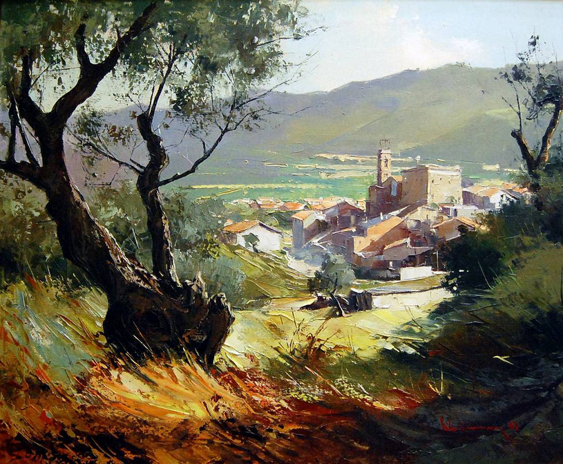 Obra guanyadora del Concurs de Pintura RÃ pida de SÃºria 1983 - Autor: Joan Vila i Arimany (Barcelona).