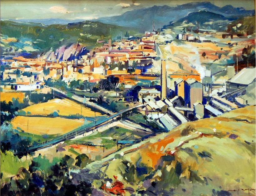 Obra guanyadora del Concurs de Pintura RÃ pida de SÃºria 2000 - Autor: Pere Noguera i Claramunt (Igualada).